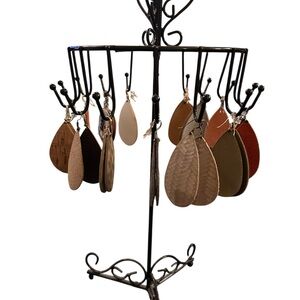 Assorted Leather Teardrop Earrings